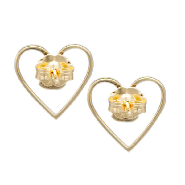 Equine14K .5" Post Earrings - Gold - Image 3