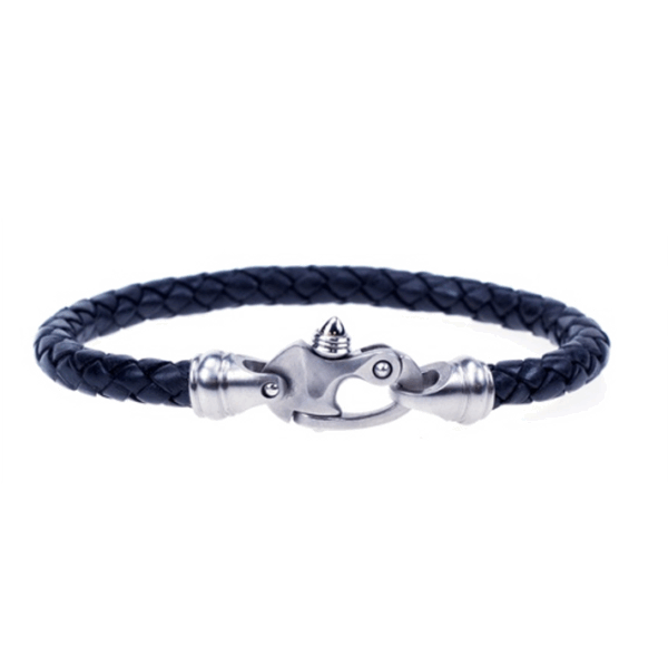 Bolo Braid Leather Bracelet with Mariner's Clasp® - Image 2
