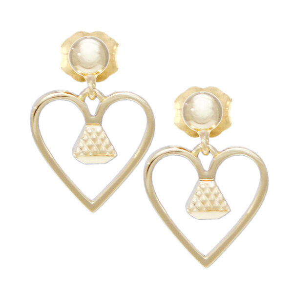 Equine14K .5" Dangle Earrings - Gold - Image 4