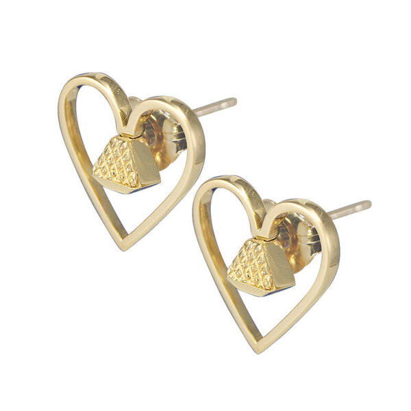 Equine14K .5" Post Earrings - Gold