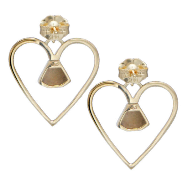 Equine14K .75" Earrings -Gold with Diamonds - Image 4