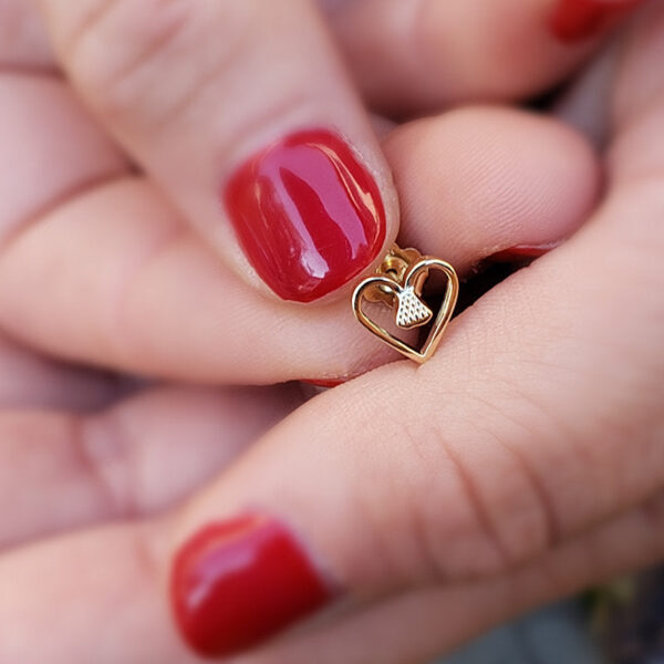Equine14K .25" Post Earrings - Gold - Image 5