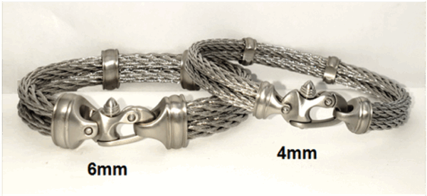 Nouveau Braid® 6.5mm Double Cable Bracelet with Mariner's Clasp® - Image 5