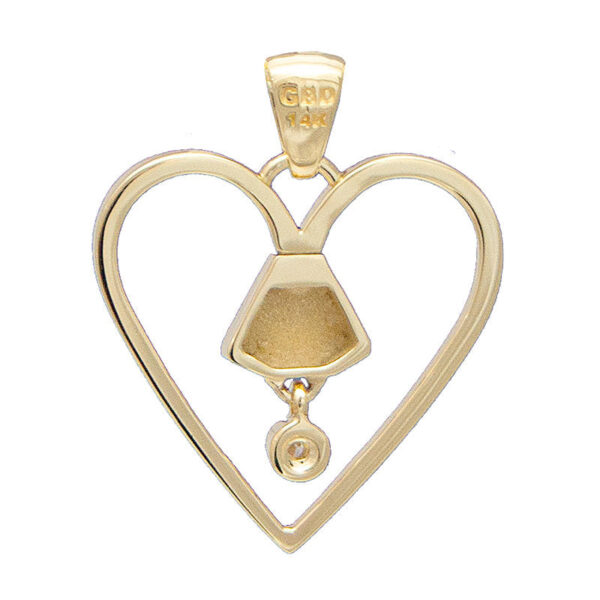Equine14K .75" Diamond Pendant - Gold - Image 3