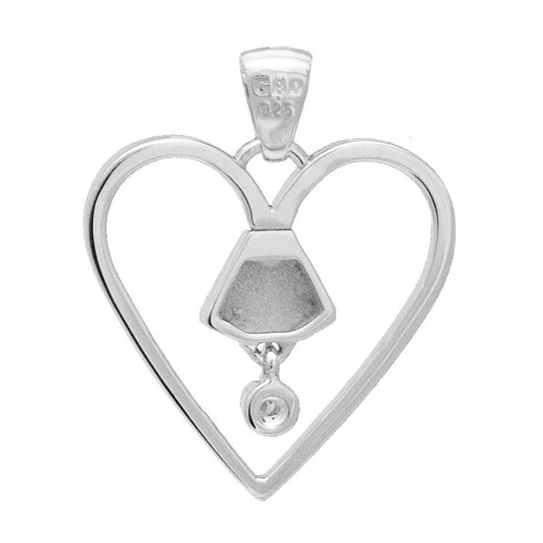 Equine .75" Cubic Zirconia Pendant - Silver - Image 3