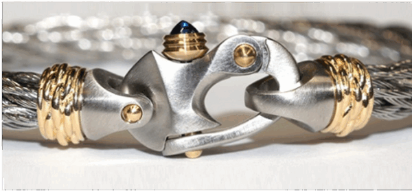 Nouveau Braid® 6.5mm  Cable Bracelet with Mariner's Clasp® and 14K Gold Ferrules - Image 5