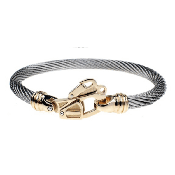 Live Wire Cable Bracelet with 14k Gold Rescue Clasp® - Image 2