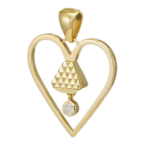 Equine14K 1" Diamond Pendant - Gold