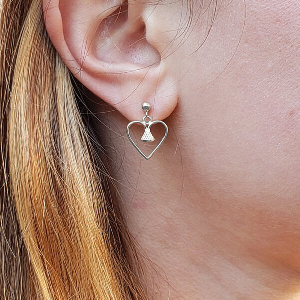 Equine .5" Dangle Earrings - Silver - Image 2