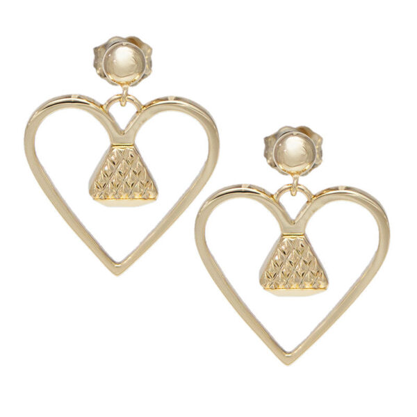 Equine14K .75" Dangle Earrings - Gold - Image 4