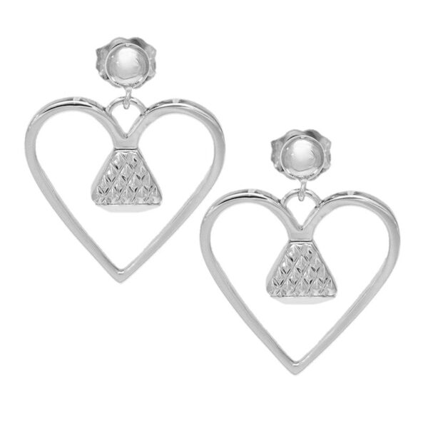 Equine .75" Dangle Earrings - Silver - Image 3