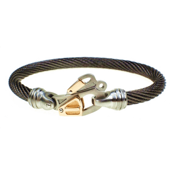 Live Wire Cable Bracelet with Gold Accent Rescue Clasp® - Image 2