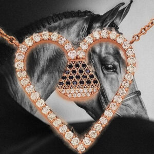 Equine14K 1" Diamond Encrusted Pendant