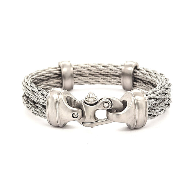 Nouveau Braid® 6.5mm Double Cable Bracelet with Mariner's Clasp® - Image 2