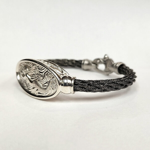 Fairform Flyer Silver Bridge, 6mm St Cable Bracelet w/Mariner's Clasp - Image 2