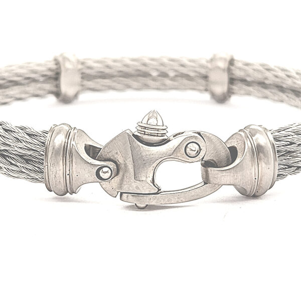 Nouveau Braid® 4.5mm Double Cable Bracelet with Mariner's Clasp® - Image 4