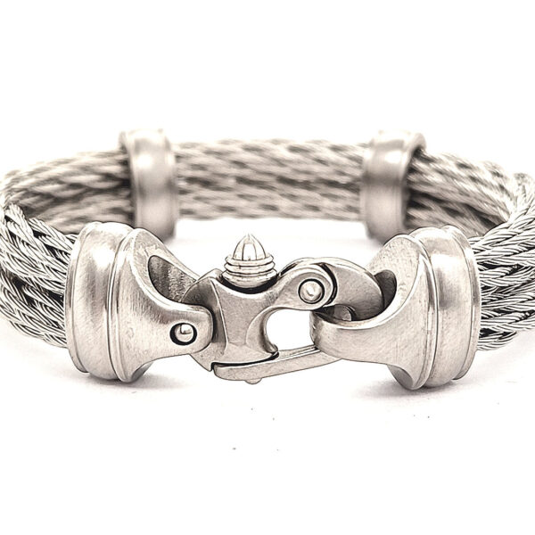 Nouveau Braid® 6.5mm Double Cable Bracelet with Mariner's Clasp® - Image 4