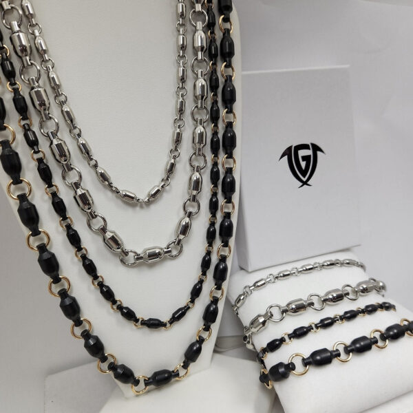 8MM Stainless Steel Swivel Necklace - Image 2