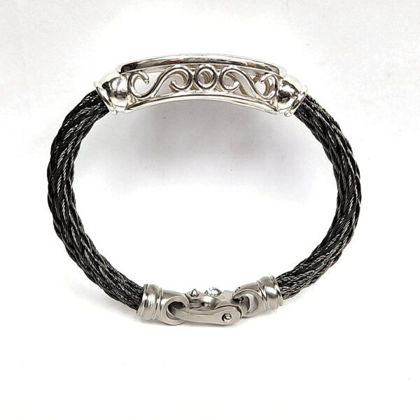 Fairform Flyer Silver Bridge, 6mm St Cable Bracelet w/Mariner's Clasp - Image 4