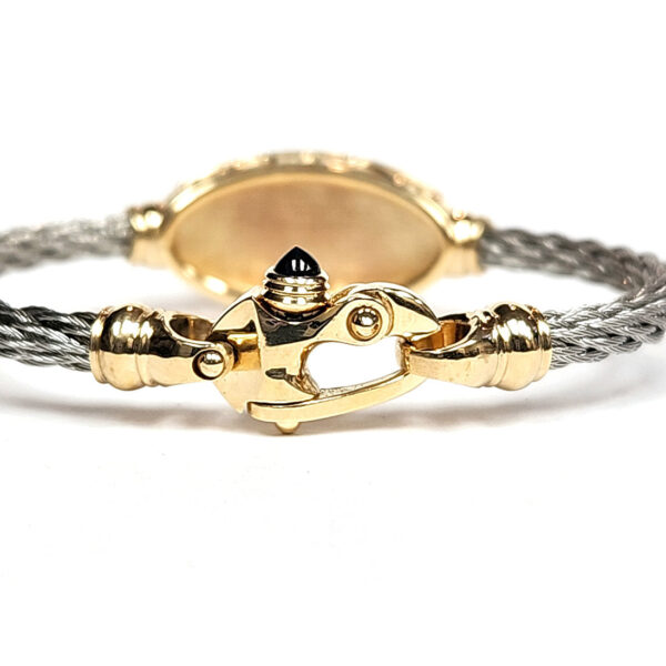 Fairform Flyer 14KyBridge, 4mm Stainless Cable Bracelet w/ Mariner's Clasp® - Image 5