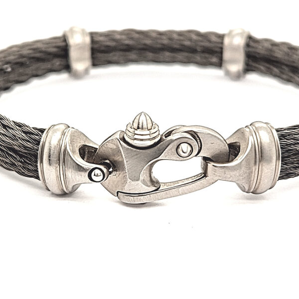 Nouveau Braid® 4.5mm Double Cable Bracelet with Mariner's Clasp® - Image 3