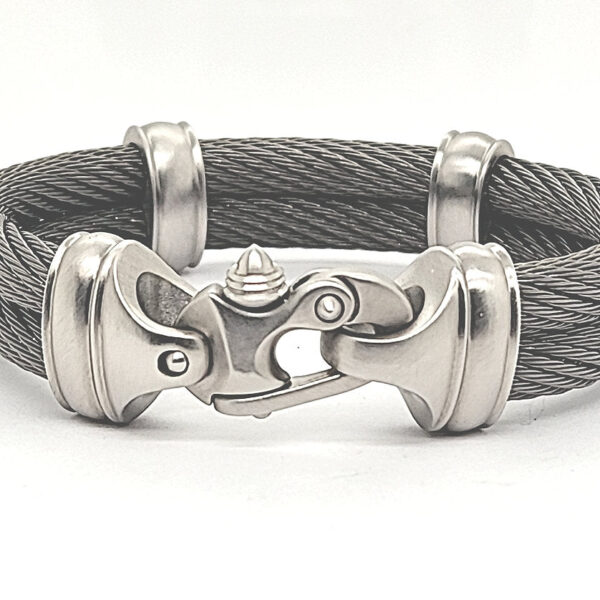 Live Wire 6.5mm Double Cable Bracelet with Mariner's Clasp® - Image 2