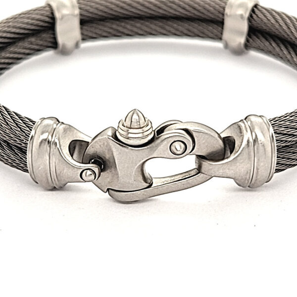Live Wire 4.5mm Double Cable Bracelet with Mariner's Clasp® - Image 2