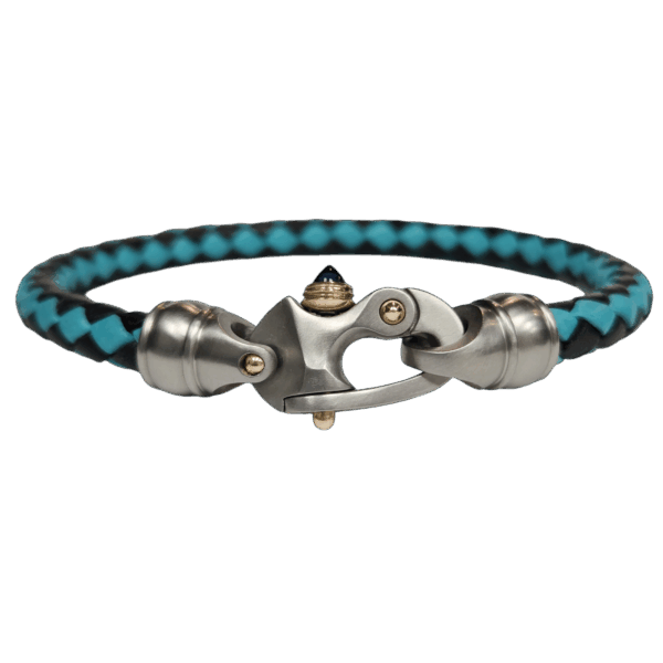 Leather 6mm Threaded Caps w/Stainless Mariner's Clasp® - Image 7