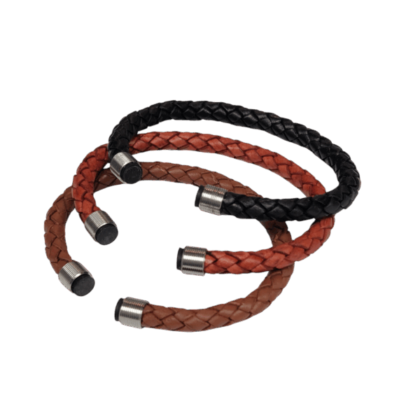 Leather 6mm Threaded Caps No Clasp - Image 2