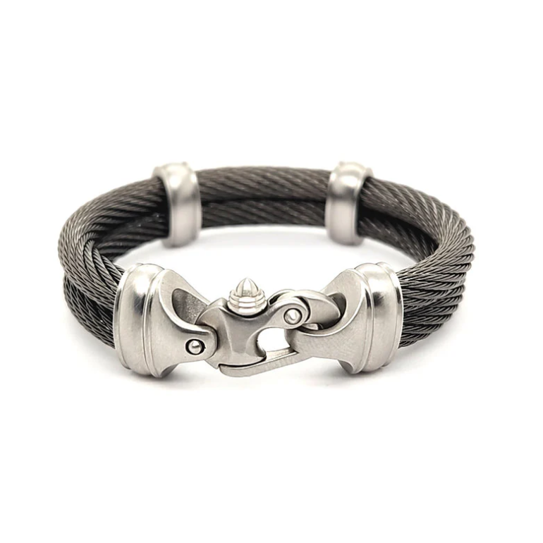 Live Wire 6.5mm Double Cable Bracelet with Mariner’s Clasp