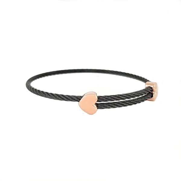 Titanium Memory Shape Cable Bracelet with 14kt Gold Accents - Image 18