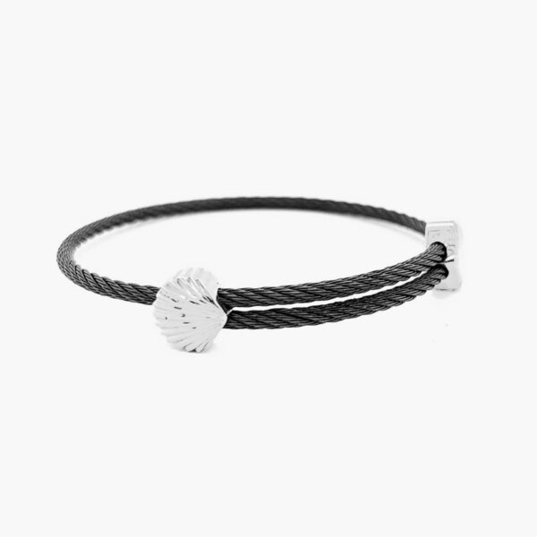 Titanium Memory Shape Cable Bracelet with 14kt Gold Accents - Image 10
