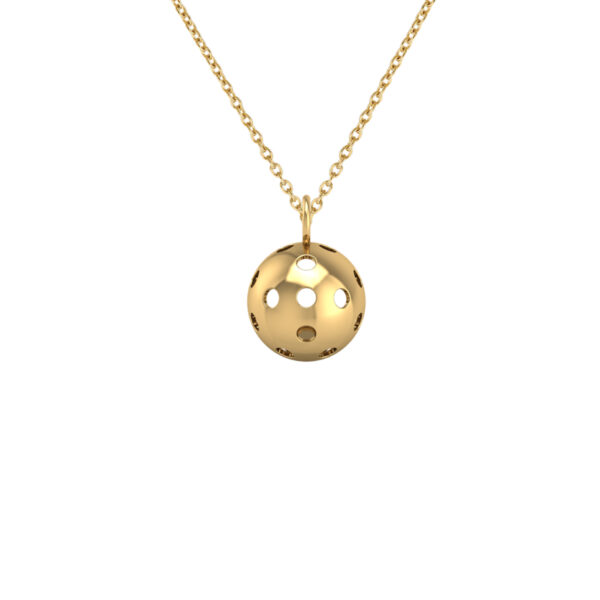 Pickleball Ball Pendant 10mm, Chain Included - Image 2