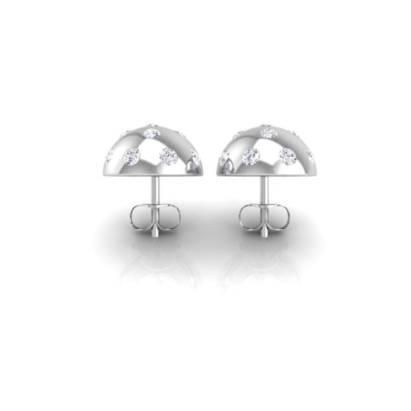Pickleball Ball Earrings 14kt w/LG Diamonds 1.00CTW or .925 Silver w/CZ, with Posts - Image 3
