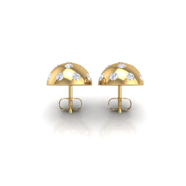Pickleball Ball Earrings 14kt w/LG Diamonds 1.00CTW or .925 Silver w/CZ, with Posts - Image 4