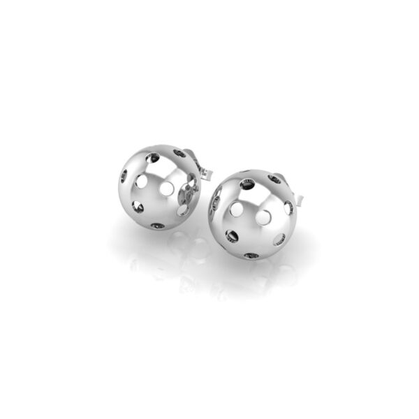 Pickleball Ball Earrings 10mm Half Round w/Posts - Image 2