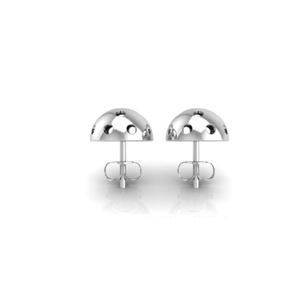 Pickleball Ball Earrings 10mm Half Round w/Posts - Image 8