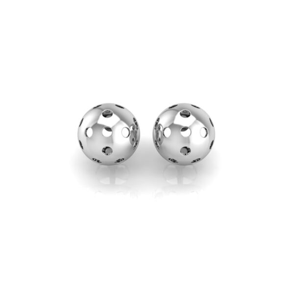 Pickleball Ball Earrings 10mm Half Round w/Posts - Image 4