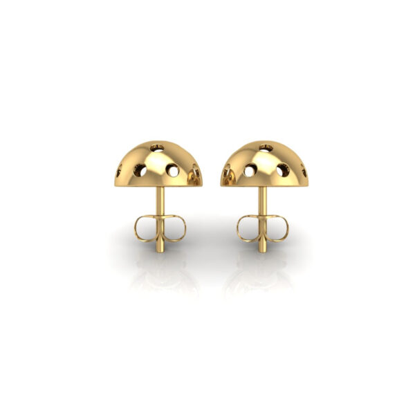 Pickleball Ball Earrings 10mm Half Round w/Posts - Image 7