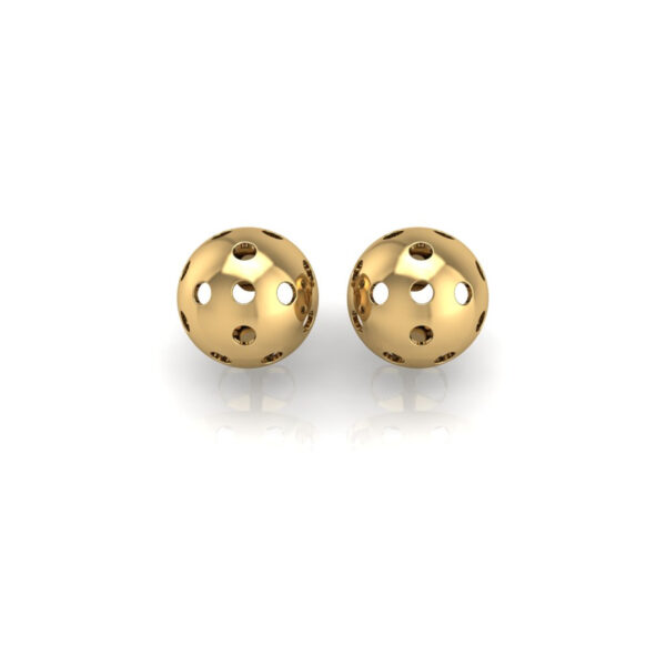 Pickleball Ball Earrings 10mm Half Round w/Posts - Image 3