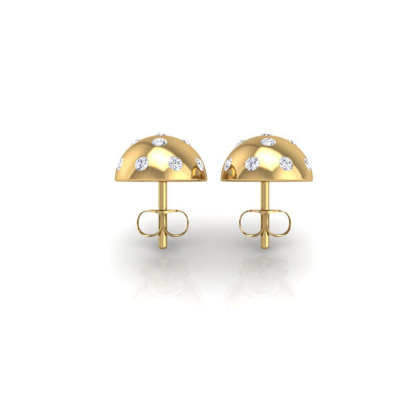 Pickleball Ball Earrings 14kt w/LG Diamonds 0.50CTW or .925 Silver w/CZ, with posts - Image 6