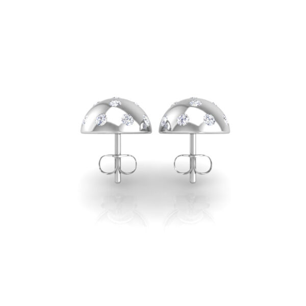 Pickleball Ball Earrings 14kt w/LG Diamonds 0.75CTW or .925 Silver w/CZ, w/Posts - Image 4
