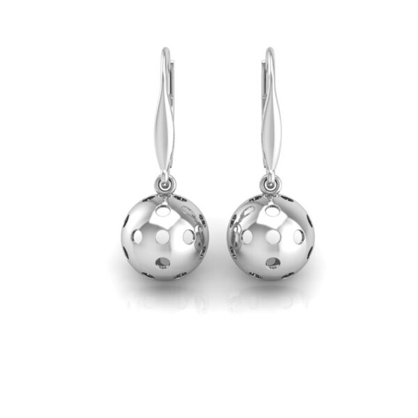 Pickleball Ball Earrings 10mm Half Round w/Lever Backs - Image 6