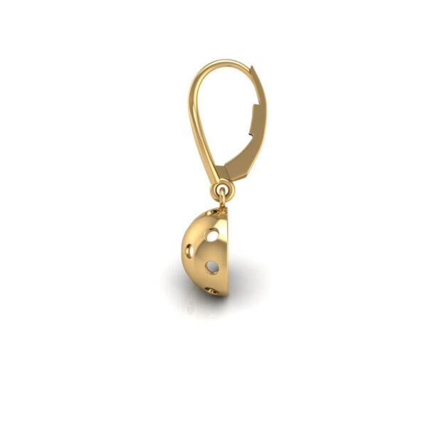 Pickleball Ball Earrings 10mm Half Round w/Lever Backs - Image 7