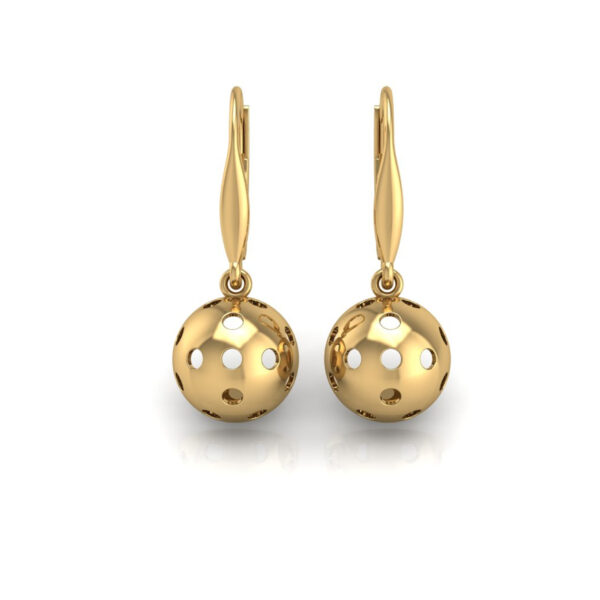 Pickleball Ball Earrings 10mm Half Round w/Lever Backs - Image 5