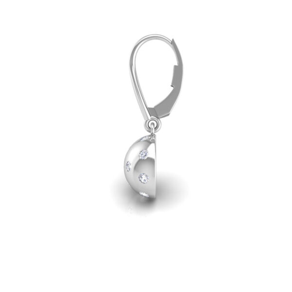 Pickleball Ball Earrings 14kt w/LG Diamonds 0.50CTW or .925 Silver w/CZ, w/Lever Backs - Image 4