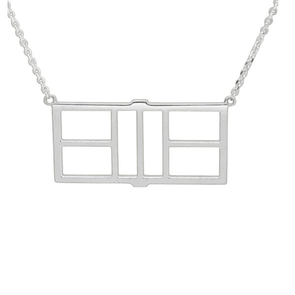 Pickleball Court Necklace w/Adjustable 16/18" Chain Attached - Image 2