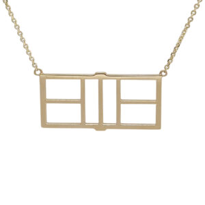 Pickleball Court Necklace w/Adjustable 16/18" Chain Attached