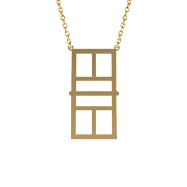Pickleball Court Vertical Necklace w/Adjustable 16/18" Chain Attached - Image 2
