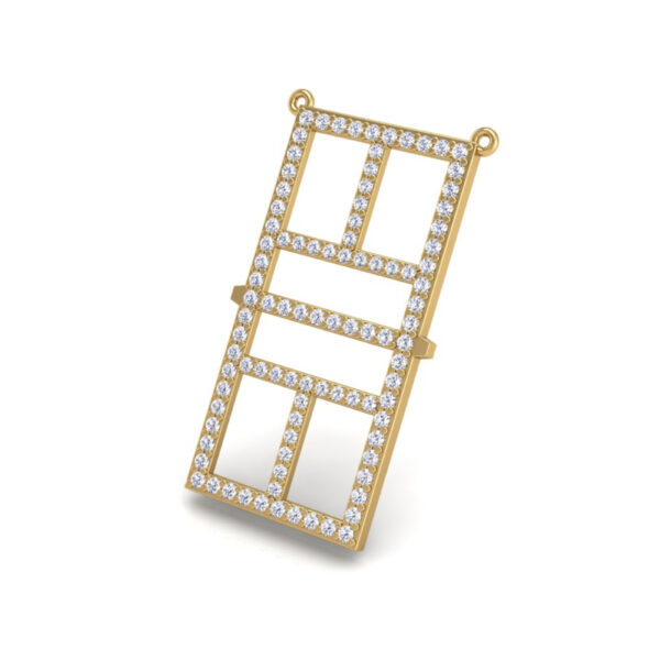 Pickleball Court Vertical 14kt w/LG Diamonds or .925 Silver w/CZ, w/Adjustable 16/18" Chain - Image 4
